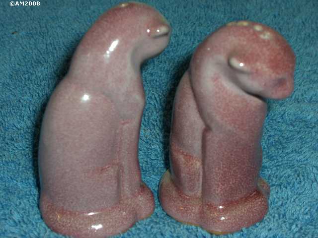 Cat shakers glazed rosetone